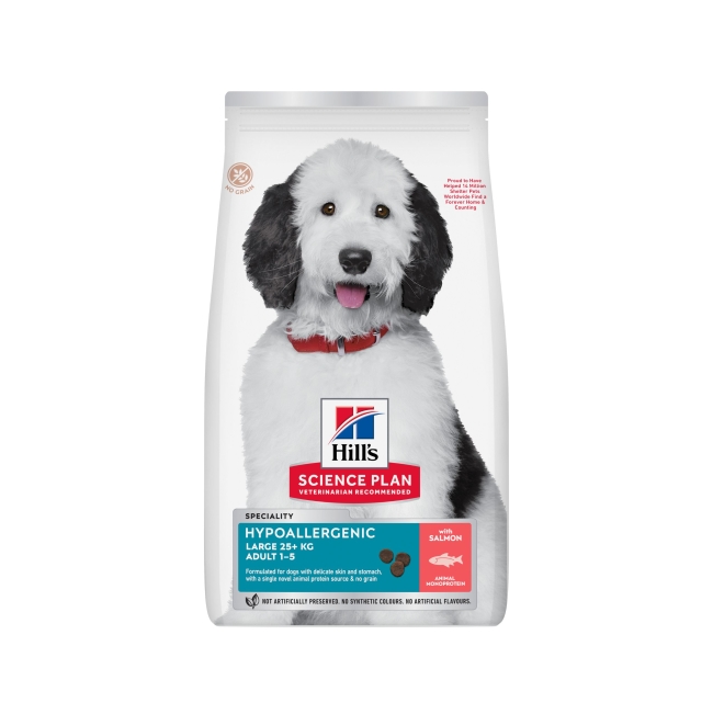Hills Science Plan Hypoallergenic Large Adult Dog Food Salmon Flavour - 14kg