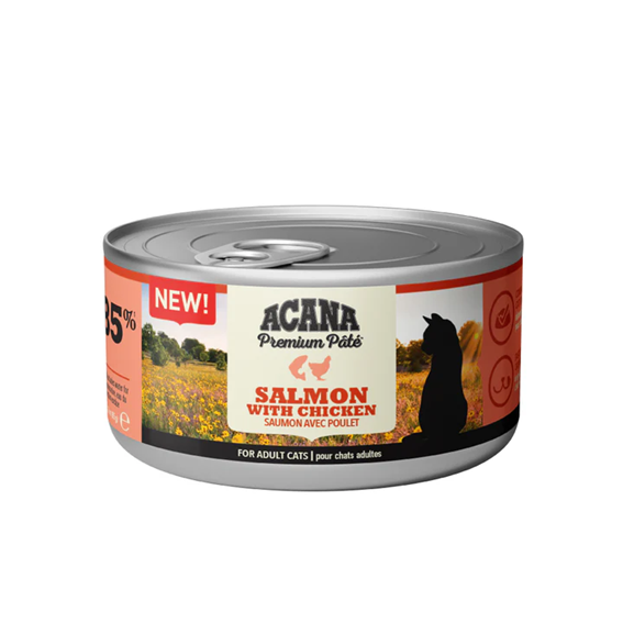 Acana Cat Premium Pate Salmon with Chicken in Bone Broth Can 85g