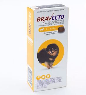BRAVECTO CHEWABLE YELLOW (2-4.5KG)