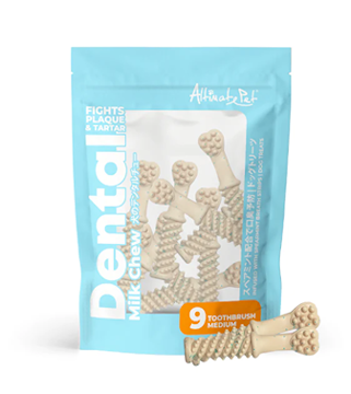 Altimate Pet Dental Chews Medium Toothbrush Milk 9S