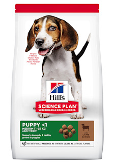 Hill's Science Plan Puppy Medium Dry Dog Food Lamb and Rice Flavour - 2.5kg
