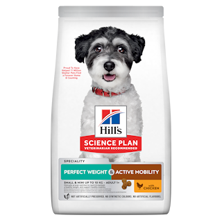 Hill's Science Plan Perfect Weight & Active Mobility Small & Mini Adult Dry Dog Food - 1.5kg